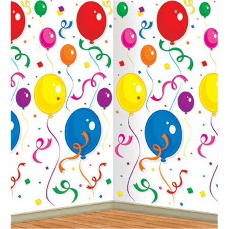 GOLDENGIFTS Balloons And Confetti Backdrop 4 feet x 30 feet GO3350736